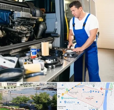 لوازم یدکی اتوبوس در گلستان اهواز 