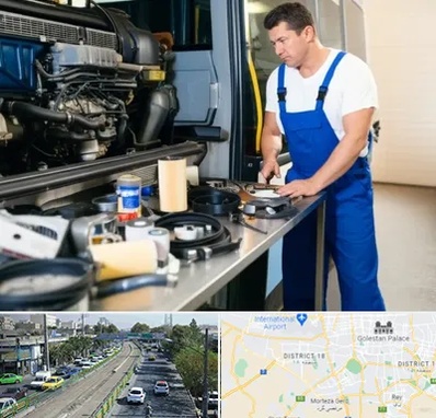 لوازم یدکی اتوبوس در جنوب تهران 