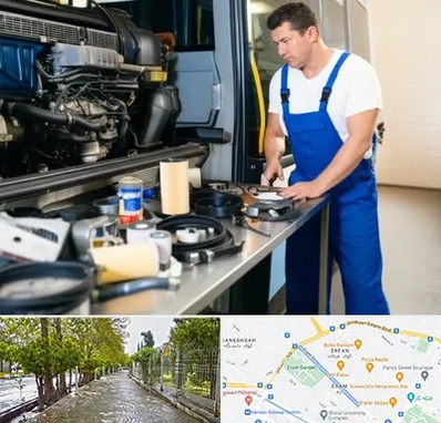 لوازم یدکی اتوبوس در خیابان ارم شیراز 