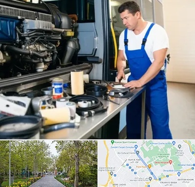 لوازم یدکی اتوبوس در قدوسی غربی شیراز 