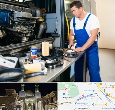 لوازم یدکی اتوبوس در زرگری شیراز 