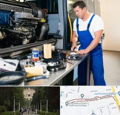 لوازم یدکی اتوبوس در بلوار معلم رشت 