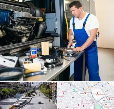 لوازم یدکی اتوبوس در خیابان زند شیراز 