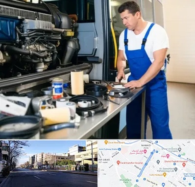 لوازم یدکی اتوبوس در خیابان ملاصدرا شیراز 