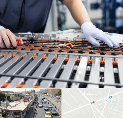 باتری لیتیومی در خیابان دماوند