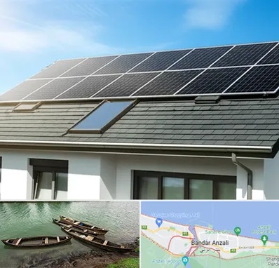 پنل خورشیدی در بندر انزلی