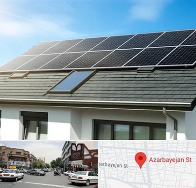پنل خورشیدی در خیابان آذربایجان