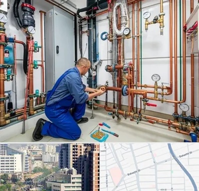 تاسیسات ساختمان در خیابان بهشتی 