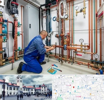 تاسیسات ساختمان در میدان شهرداری رشت 