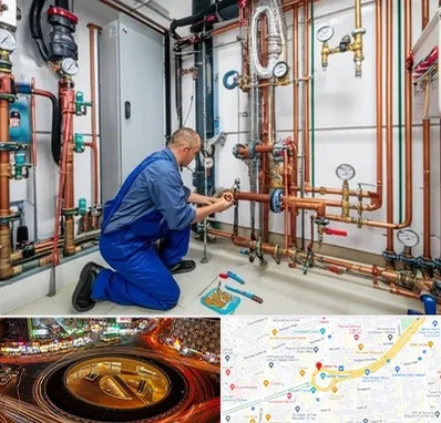 تاسیسات ساختمان در میدان ولیعصر 