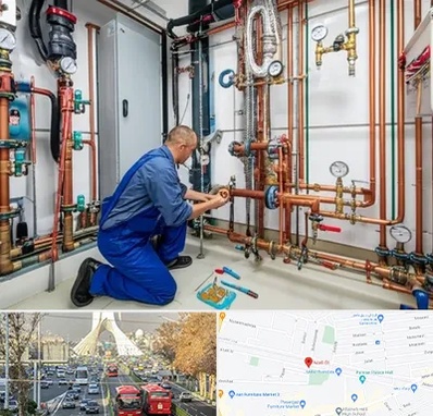 تاسیسات ساختمان در خیابان آزادی 