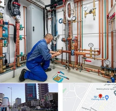 تاسیسات ساختمان در چهارراه طالقانی کرج 