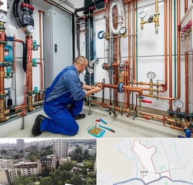 تاسیسات ساختمان در اوین 