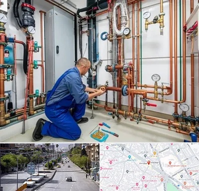 تاسیسات ساختمان در خیابان زند شیراز 