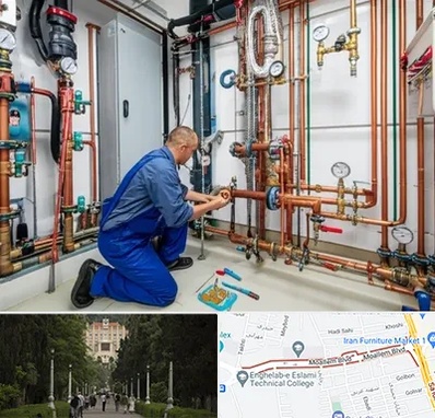 تاسیسات ساختمان در بلوار معلم رشت 