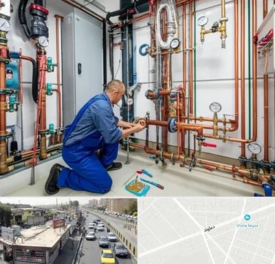 تاسیسات ساختمان در خیابان دماوند