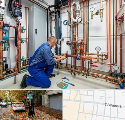 تاسیسات ساختمان در خیابان فلسطین 