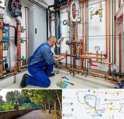 تاسیسات ساختمان در فلکه گاز رشت 