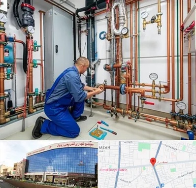 تاسیسات ساختمان در نصف راه تبریز 