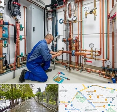 تاسیسات ساختمان در خیابان ارم شیراز 