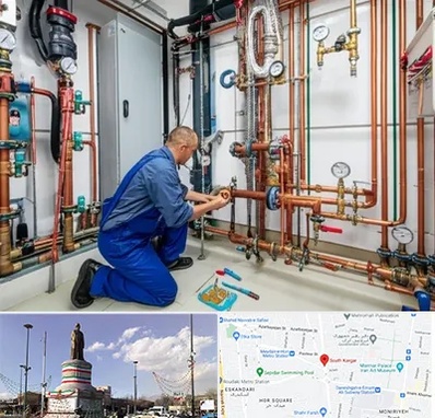 تاسیسات ساختمان در کارگر جنوبی 