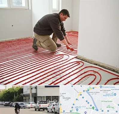 اجرای گرمایش از کف در قدوسی شرقی شیراز