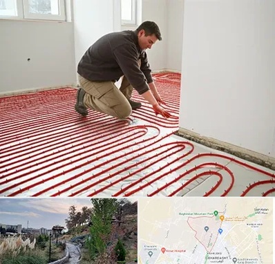 اجرای گرمایش از کف در باغستان کرج 