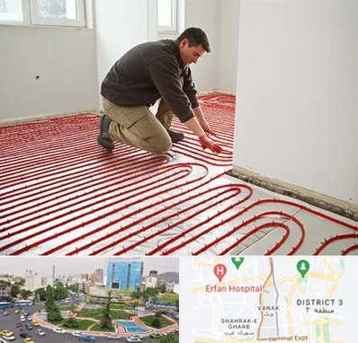 اجرای گرمایش از کف در ونک
