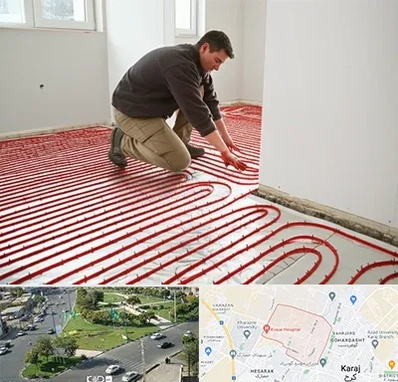 اجرای گرمایش از کف در شاهین ویلا کرج 