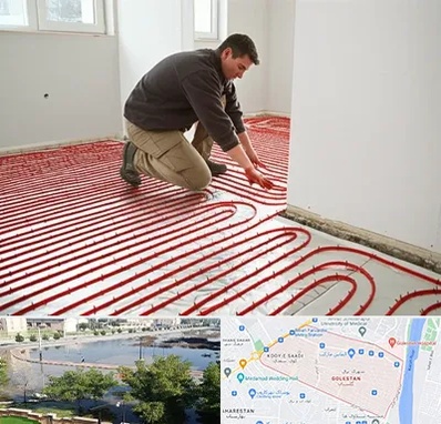 اجرای گرمایش از کف در گلستان اهواز