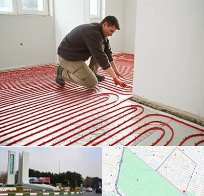 اجرای گرمایش از کف در بلوار فلسیطین مشهد 