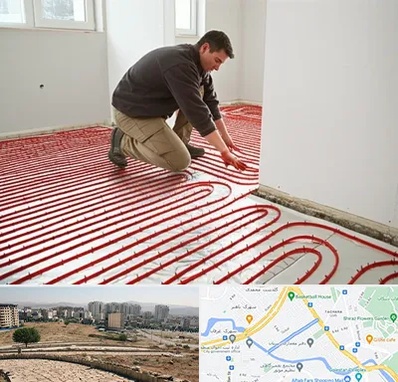 اجرای گرمایش از کف در کوی وحدت شیراز