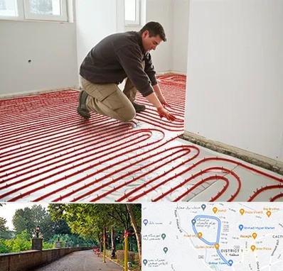 اجرای گرمایش از کف در فلکه گاز رشت 