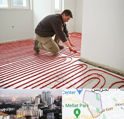 اجرای گرمایش از کف در الهیه 