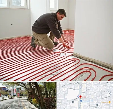 اجرای گرمایش از کف در خیابان توحید اصفهان