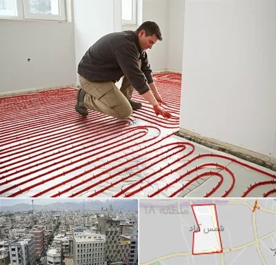 اجرای گرمایش از کف در شمس آباد تهران