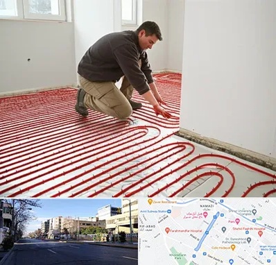 اجرای گرمایش از کف در خیابان ملاصدرا شیراز 