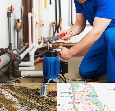 نصب پمپ آب در خیابان نیایش شیراز 