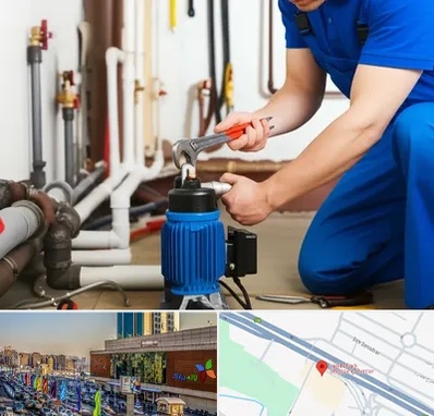 نصب پمپ آب در لاله پارک تبریز 