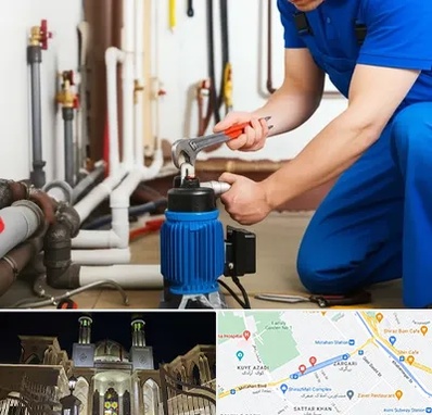 نصب پمپ آب در زرگری شیراز 