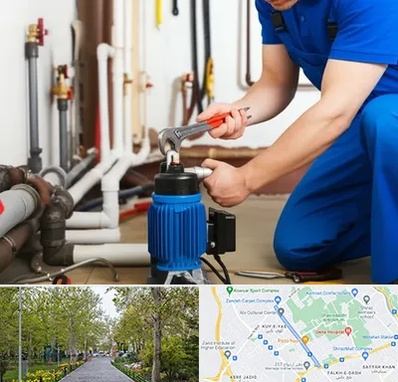 نصب پمپ آب در قدوسی غربی شیراز 