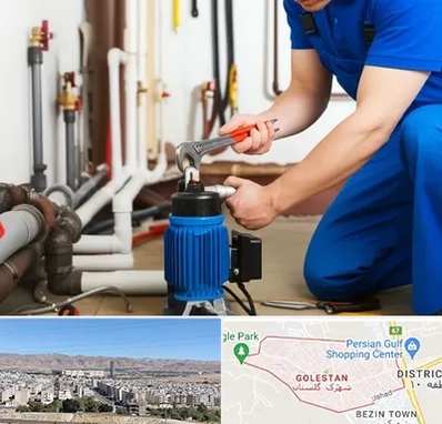 نصب پمپ آب در شهرک گلستان شیراز 