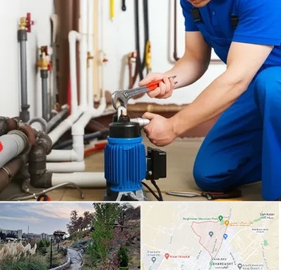 نصب پمپ آب در باغستان کرج 