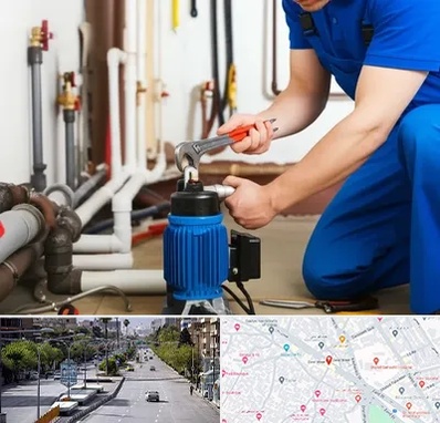 نصب پمپ آب در خیابان زند شیراز 