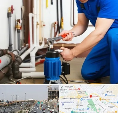 نصب پمپ آب در بلوار توس مشهد 