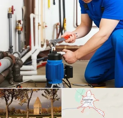 نصب پمپ آب در تویسرکان