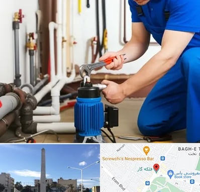 نصب پمپ آب در فلکه گاز شیراز 