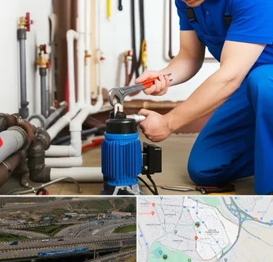 نصب پمپ آب در یاغچیان تبریز 