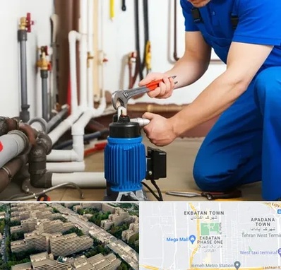 نصب پمپ آب در اکباتان 