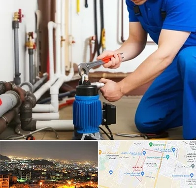 نصب پمپ آب در مارلیک کرج 